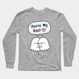 Cute Hugging Ghosts You're My Boo BFF Long Sleeve T-Shirt